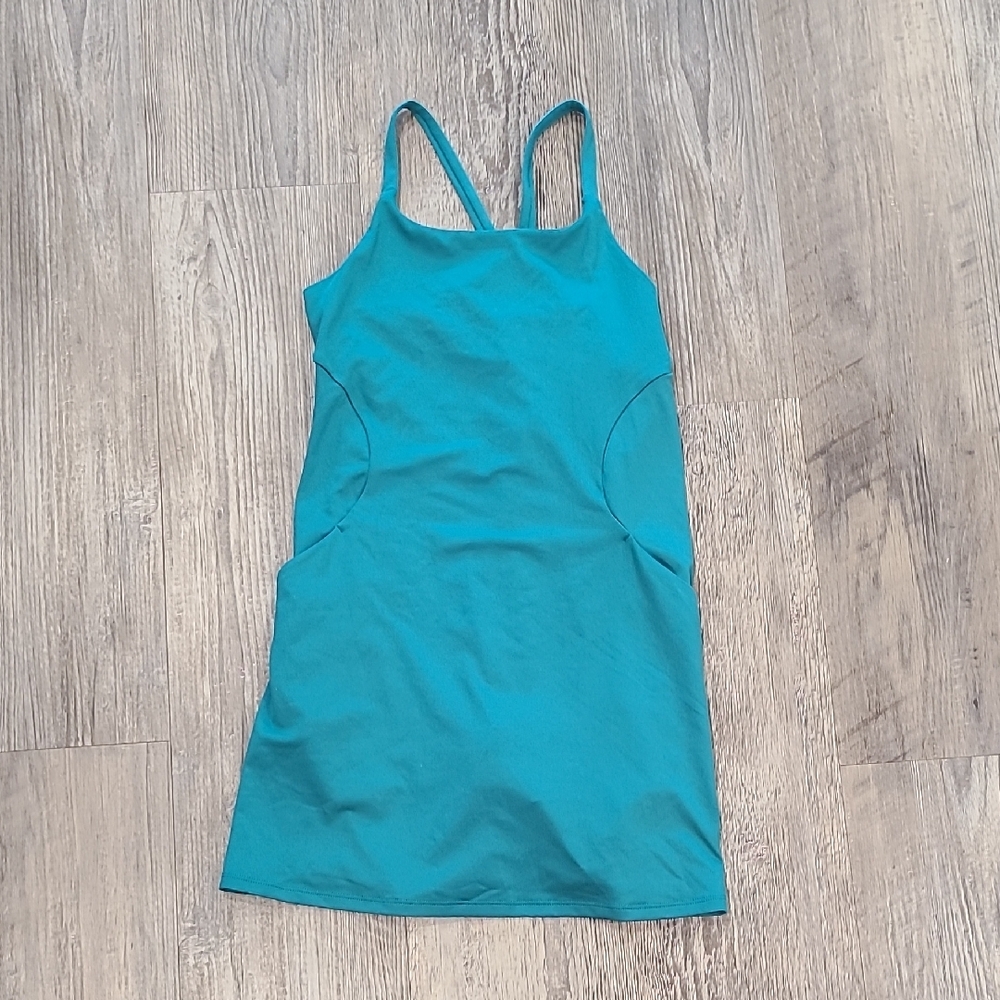 All In Motion Teal Contrast Trim Active Dress Size Large 10/12